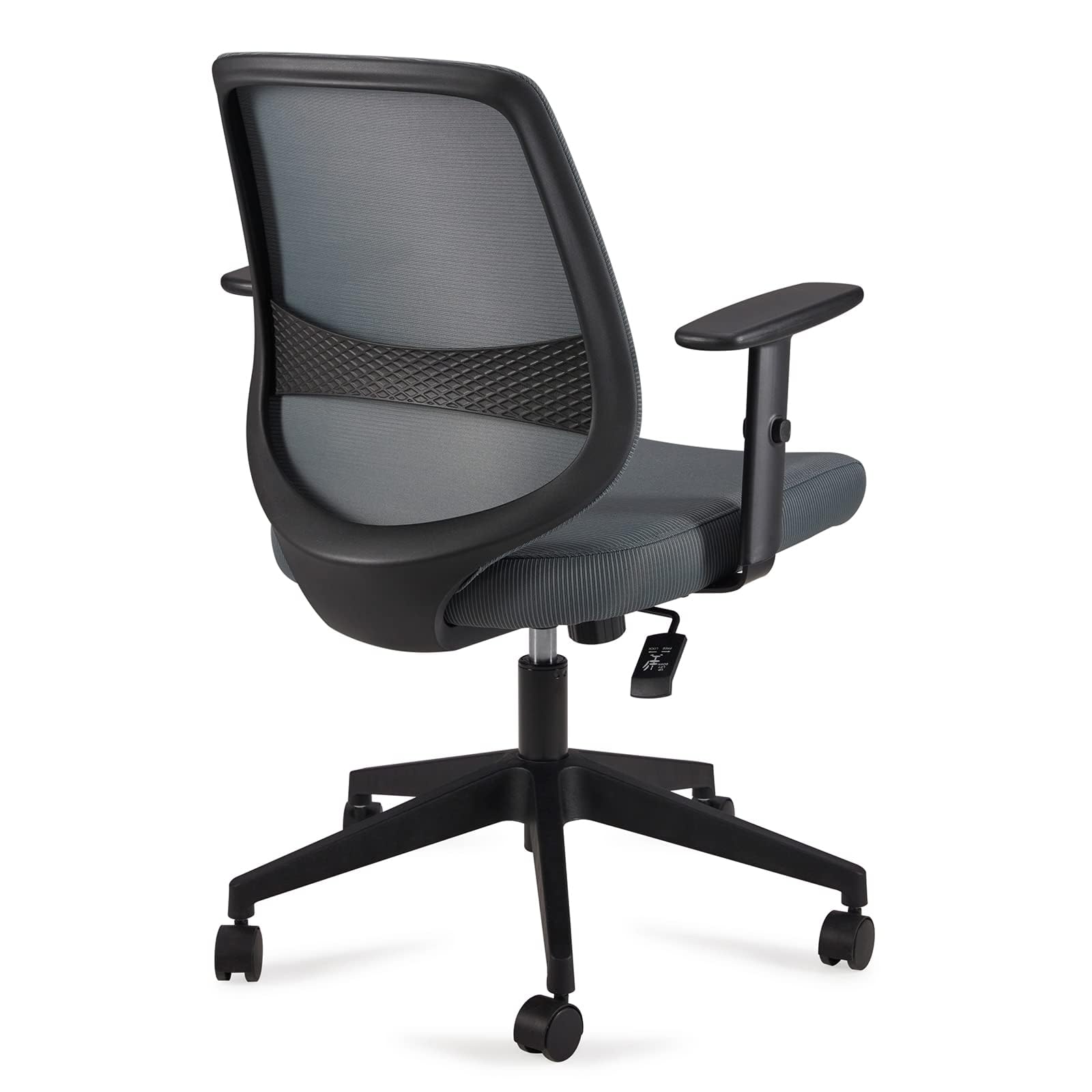 Amazon Basics Sedia Ufficio Ergonomica Senza Poggiatesta Grigio