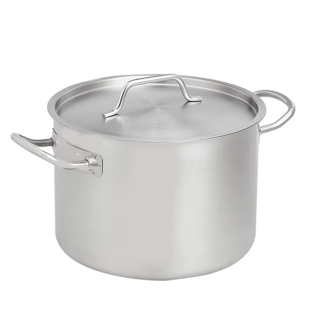 AmazonBasics Pentola Acciaio Inox 9,5 Litri con Coperchio