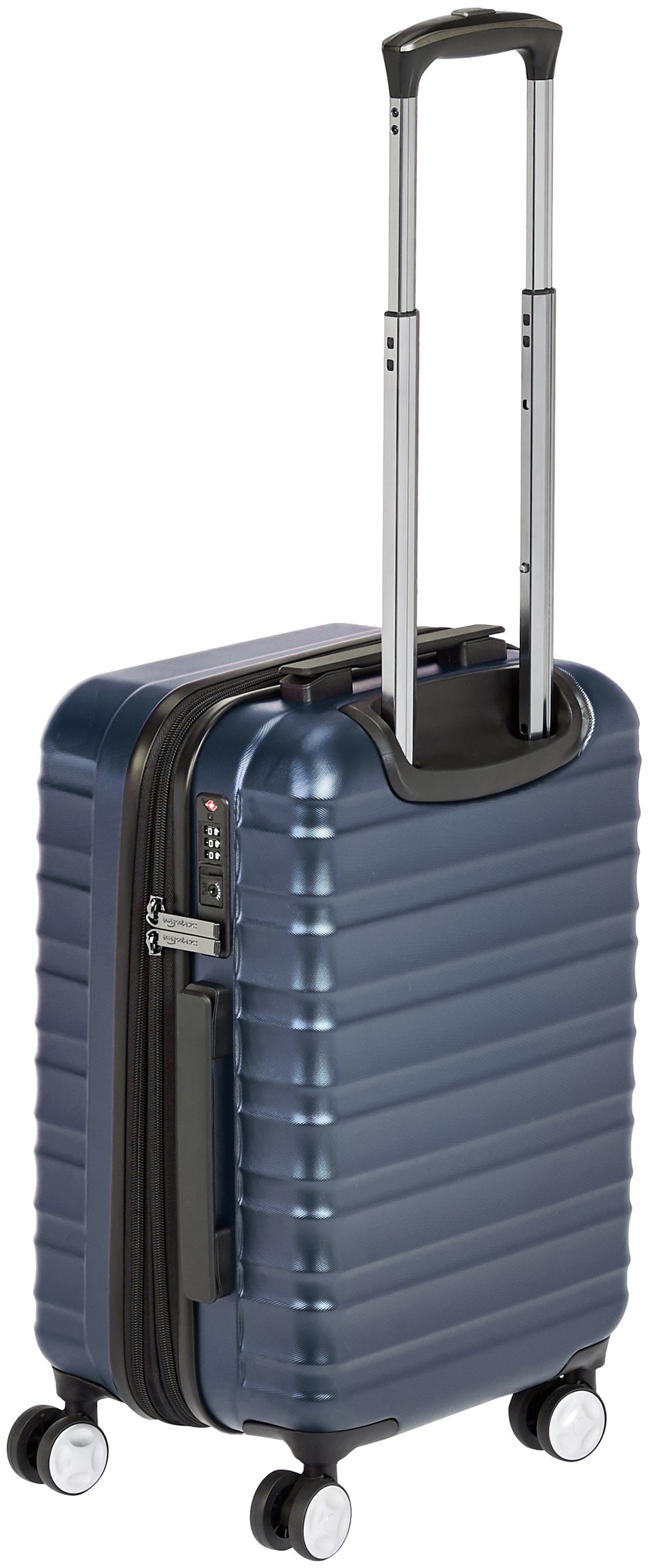 AmazonBasics Trolley Rigido 53,5 cm Blu Marino in Policarbonato