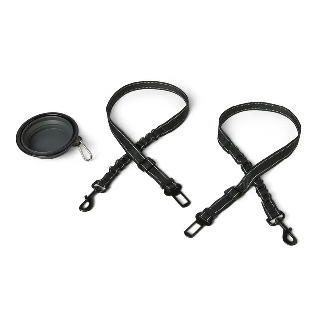 Amazon Basics cintura sicurezza cane nera taglia unica con ciotola