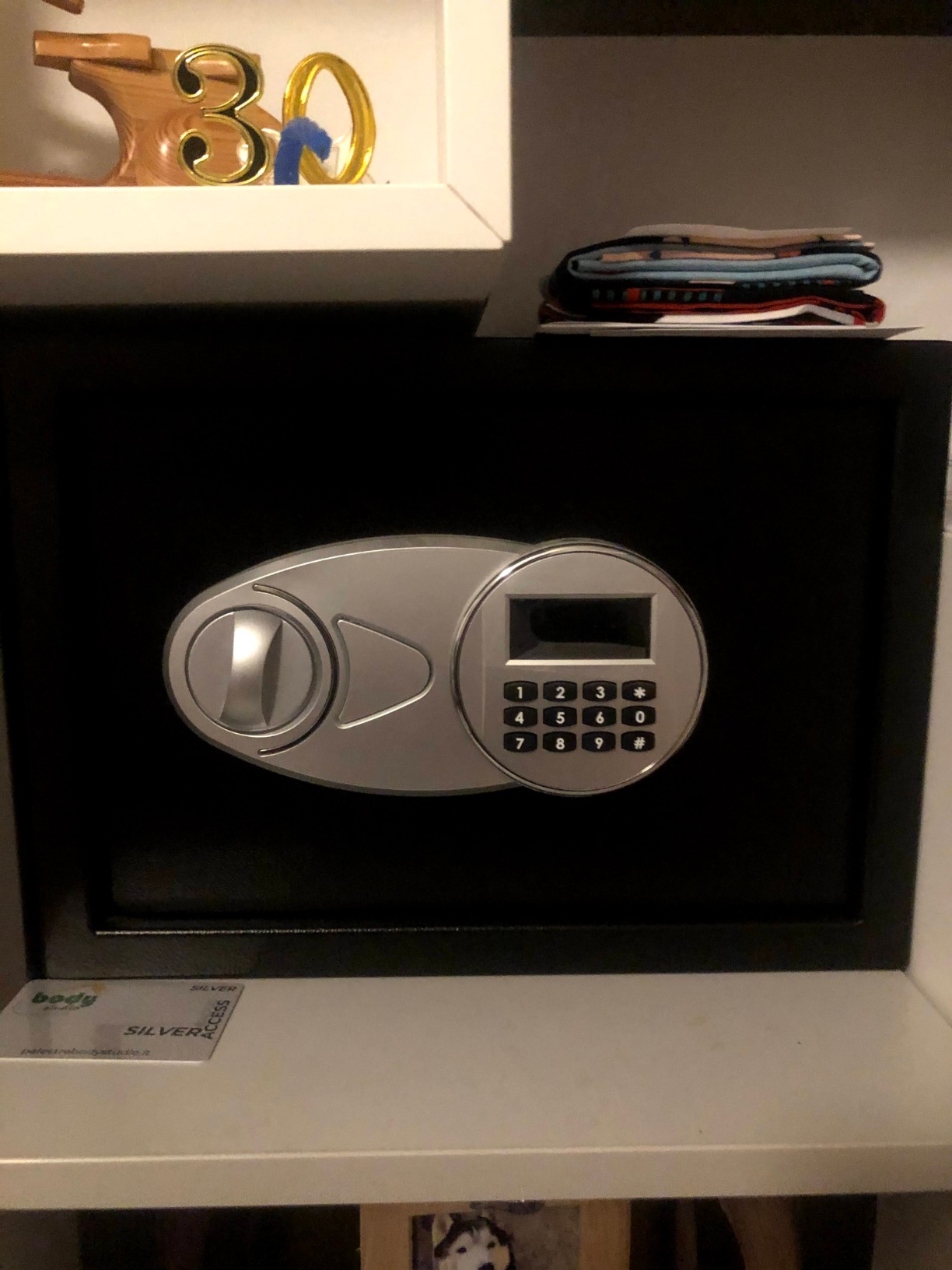 Amazon Basics Cassaforte Tastiera Digitale 14 Litri Nero Acciaio