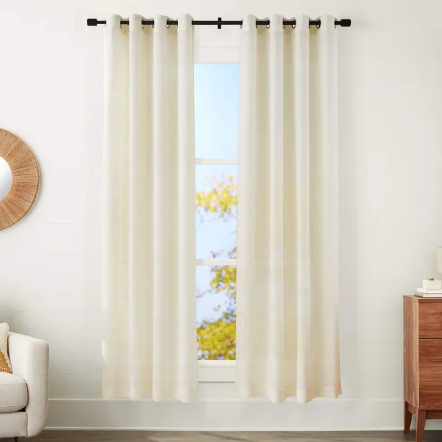 AmazonBasics Sheer Classic tenda trasparente 2 pz avorio 50x95 con occhielli