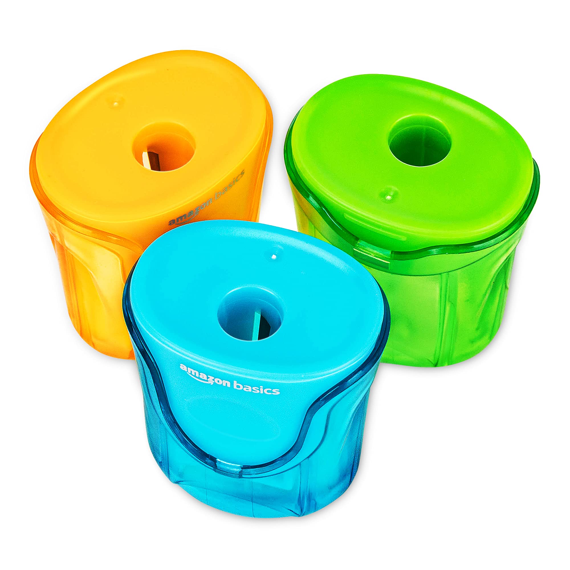 Amazon Basics Temperamatite 1 Foro con Contenitore 6 Pezzi