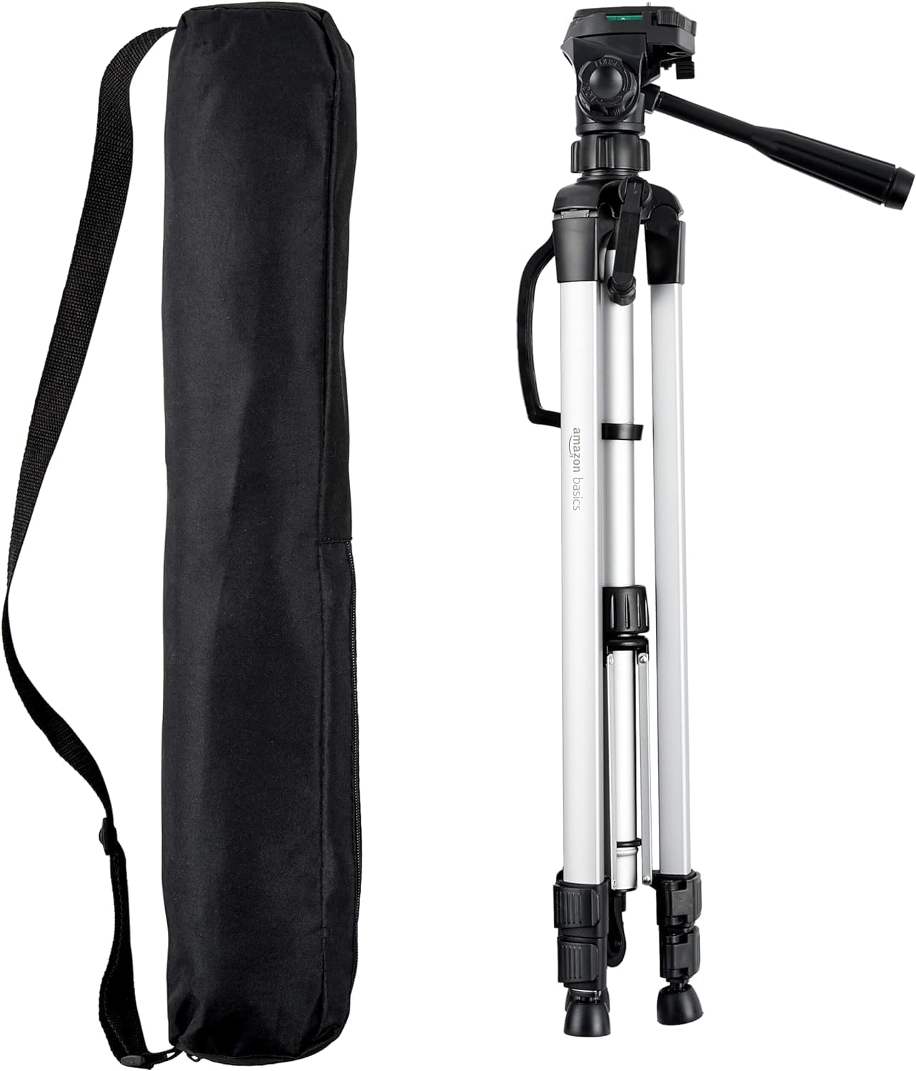 AmazonBasics Treppiede fotocamera alluminio 127 cm con borsa