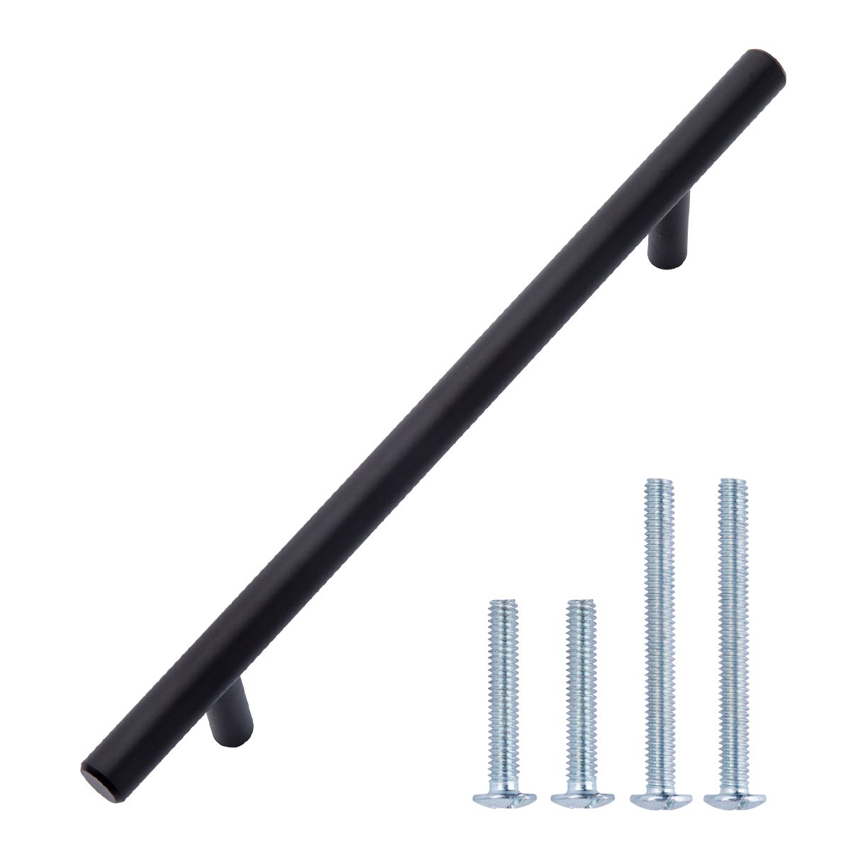 AmazonBasics Maniglia Mobili 18,7 cm Nera 10 Pezzi