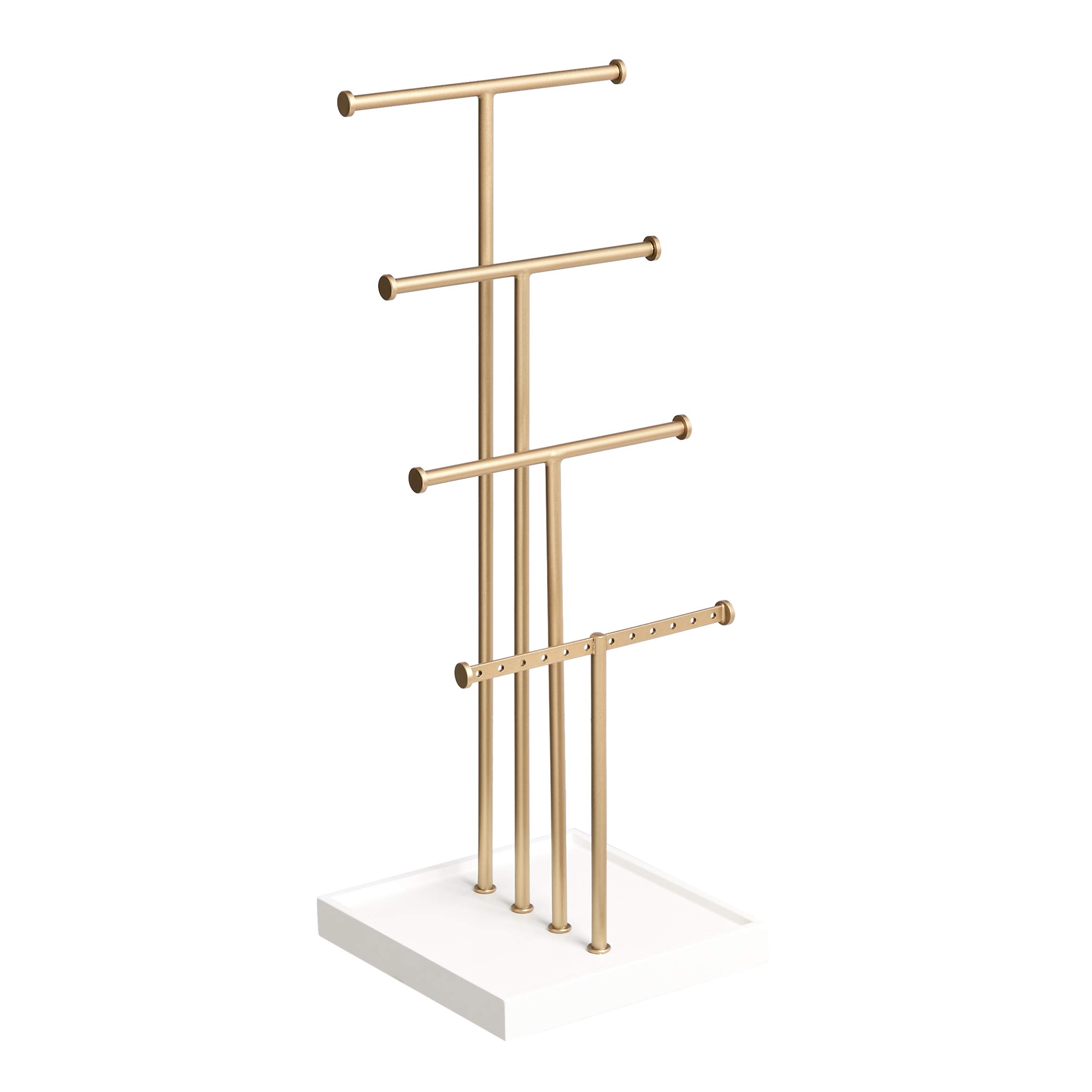 AmazonBasics portagioielli albero 4 livelli bianco ottone