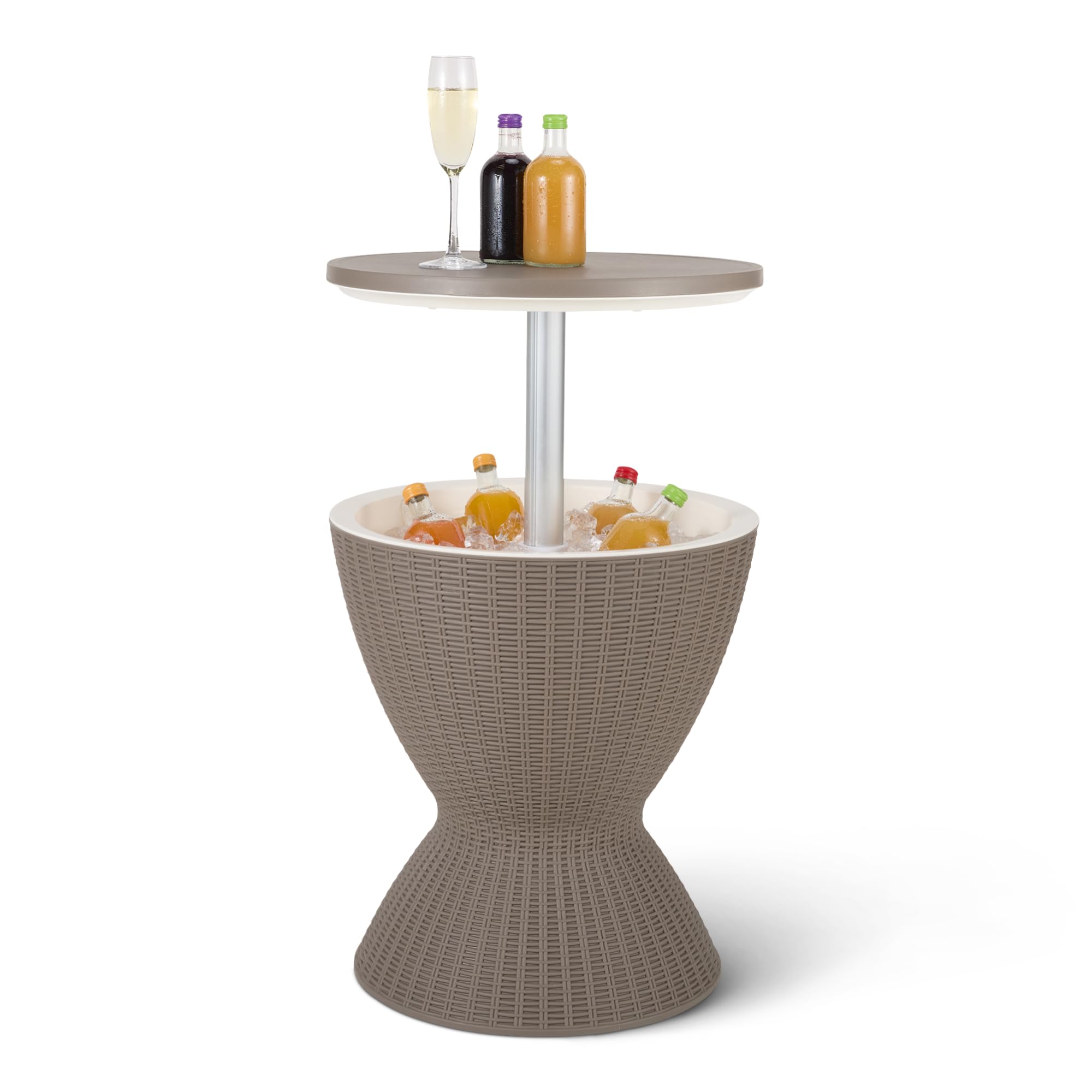 Amazon Basics Tavolo Bar Refrigerante 30L Rattan Marrone