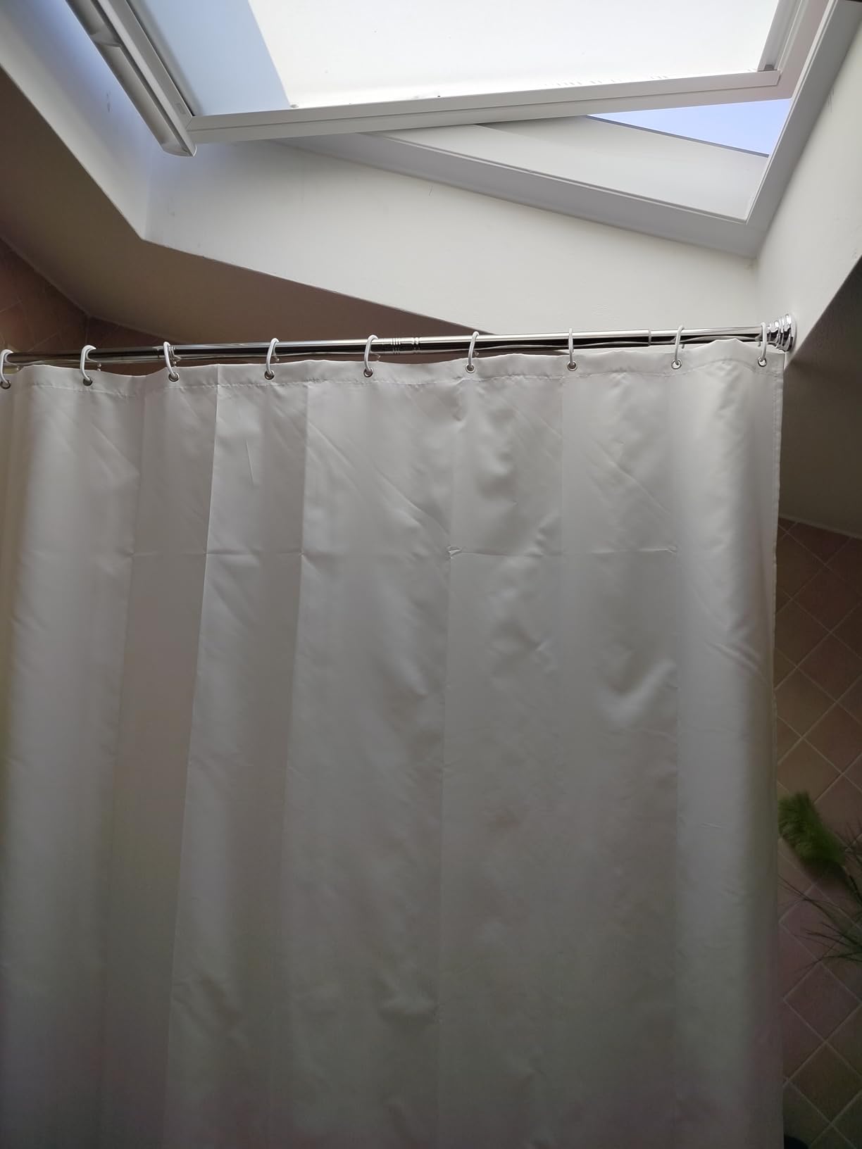 Amazon Basics tenda doccia tessuto bianca 183x183 cm antimuffa