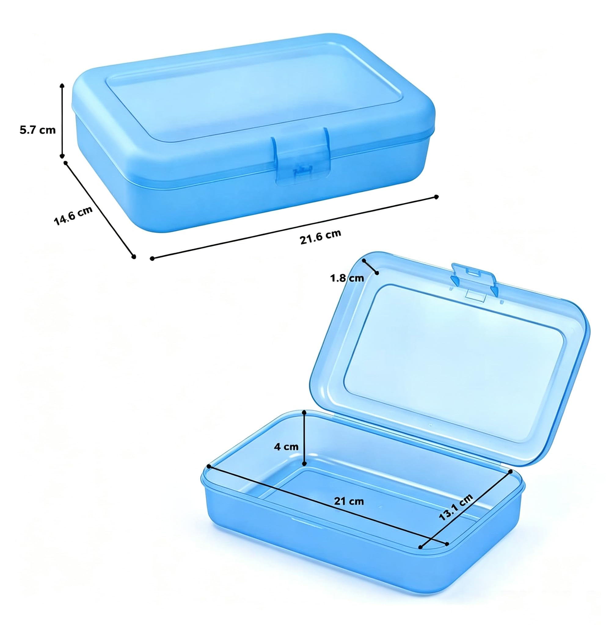 Amazon Basics Scatola Portapenne Plastica 4pz Multicolore