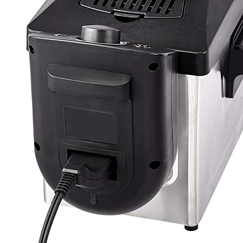 Amazon Basics Friggitrice elettrica 3 litri inox 1500W