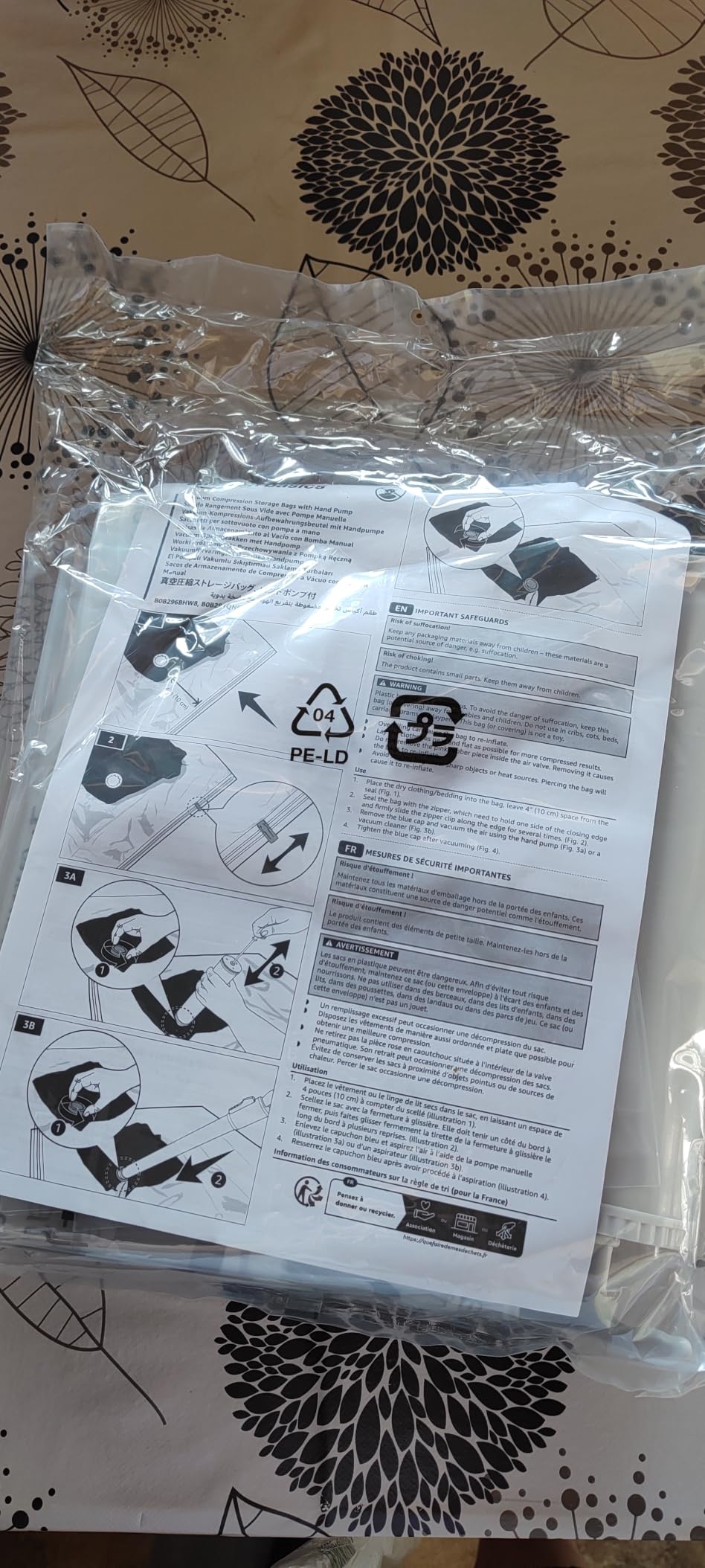 Amazon Basics sacchetti sottovuoto combo 6 pezzi con pompa