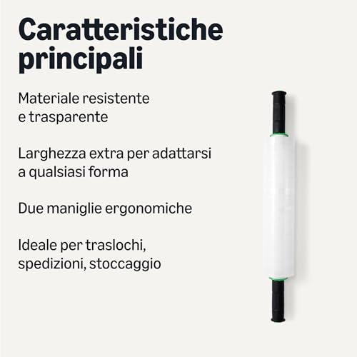 AmazonBasics Pellicola Elastica Trasparente 38,1cm x 304,8m