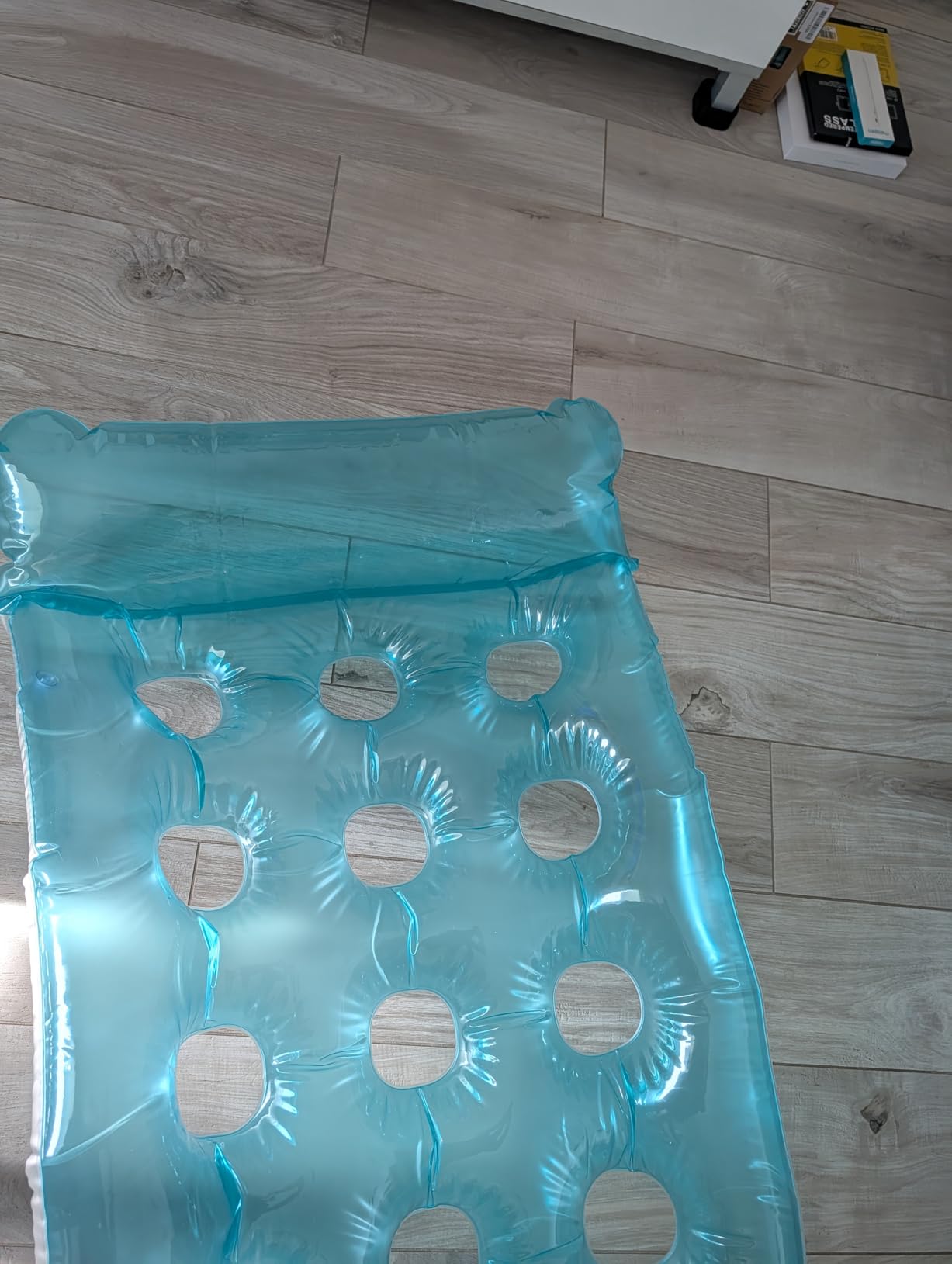 Amazon Basics Materassino Gonfiabile Blu 154 cm per Adulti