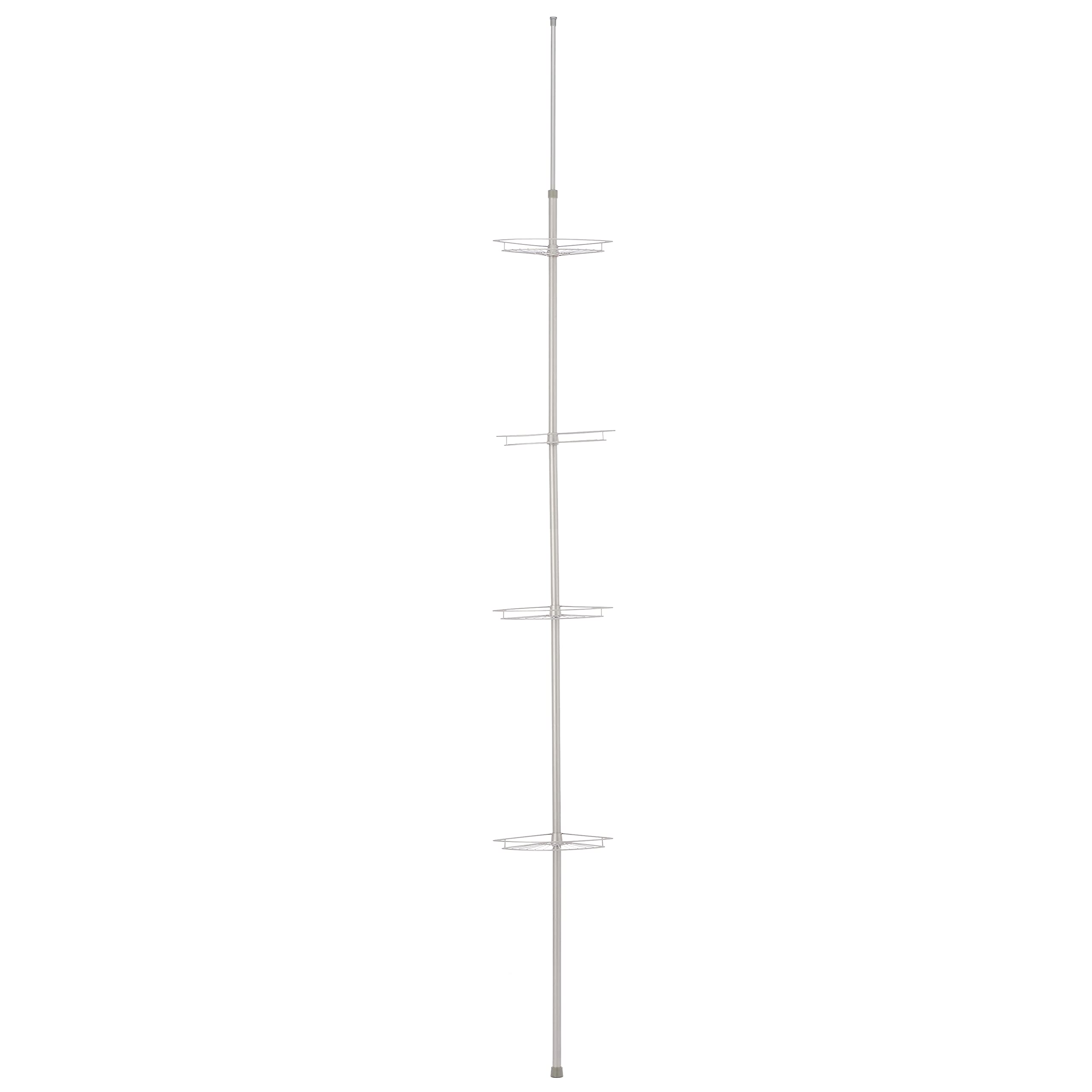 AmazonBasics Portaoggetti Doccia Angolare 4 Ripiani 246 cm
