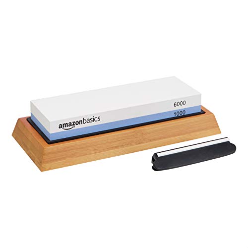 AmazonBasics 1000/6000 Pietra Affilacoltelli Doppia Faccia