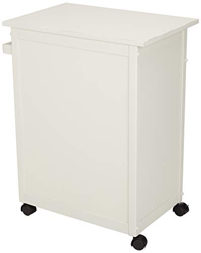 Amazon Basics Classico carrello cucina legno bianco rustico con ruote