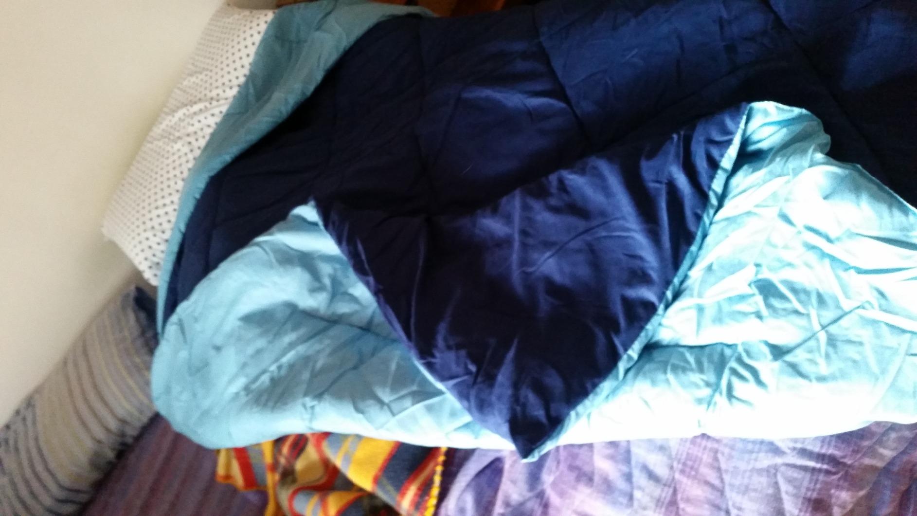 Amazon Basics Trapunta Singola Reversibile 135x200 Blu Navy