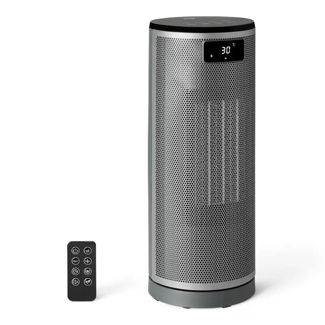 AmazonBasics stufa elettrica ceramica 1800W 40 cm grigia
