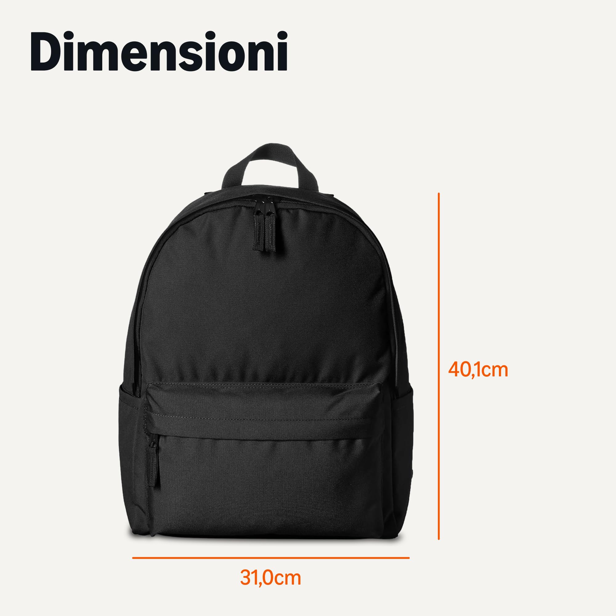 Amazon Basics Classico Zaino Nero 24 Litri Porta Laptop