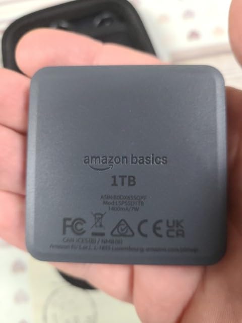AmazonBasics SSD esterno 1TB 2000MB/s USB 3.2 nero IP65