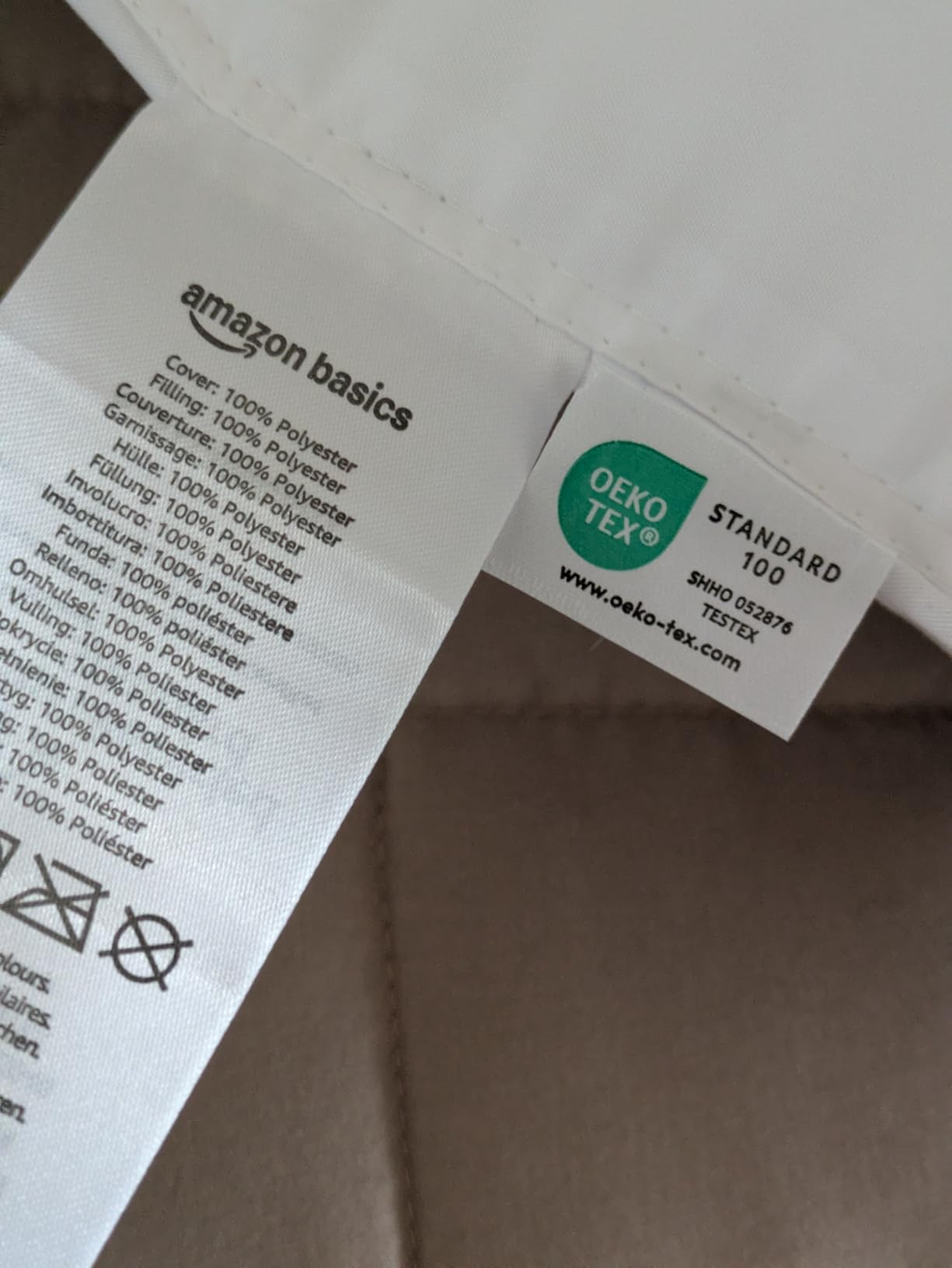 Amazon Basics inserti cuscino 45x45 set 2 bianco ipoallergenico