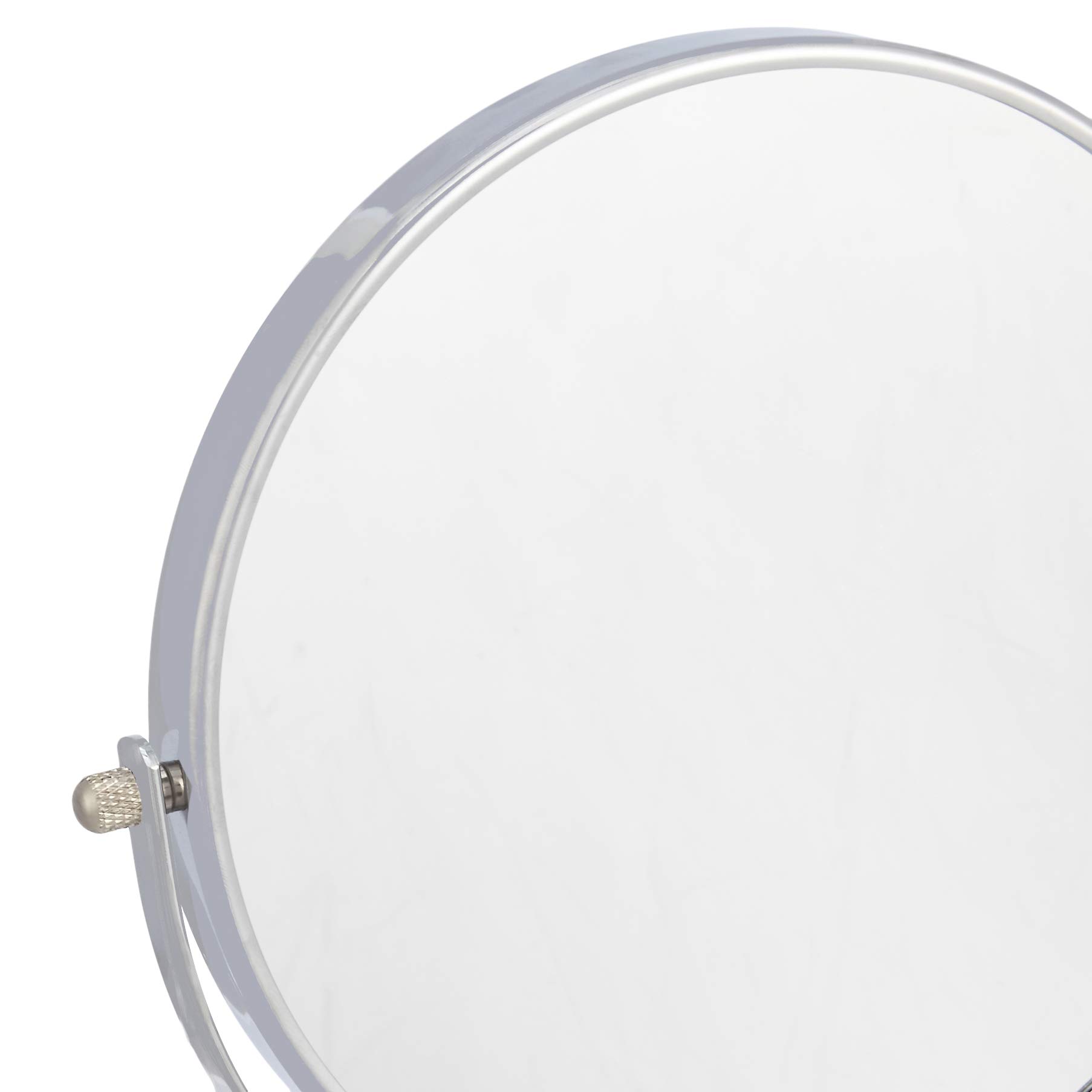 Amazon Basics Specchio Cosmetico Parete 1x/5x Cromo bifacciale