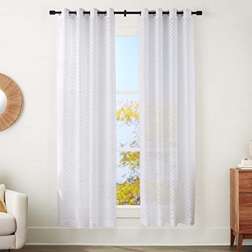 Amazon Basics Tende Velate 127x213 cm Avorio 2 Pezzi Trasparenti