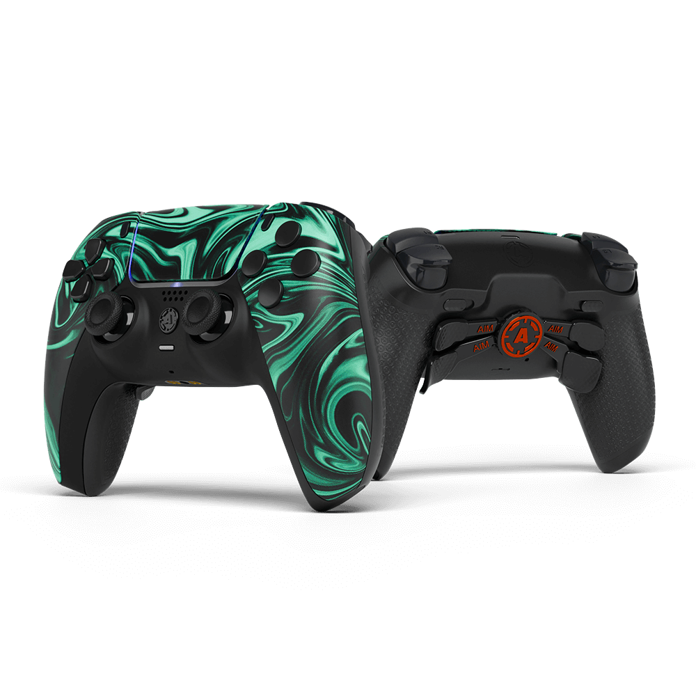 Aim Controller Caustic Green controller PS5 verde tinta unita