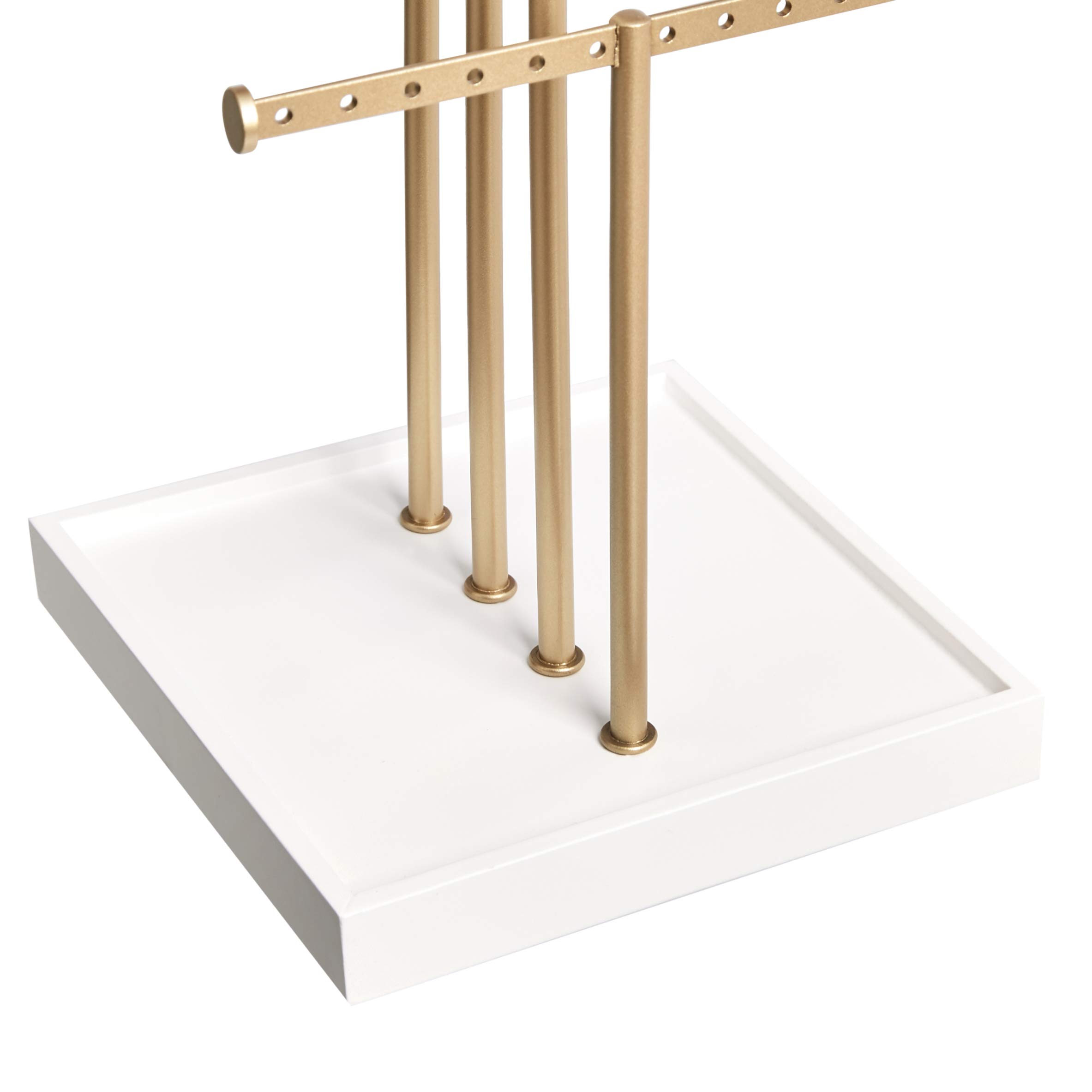 AmazonBasics portagioielli albero 4 livelli bianco ottone