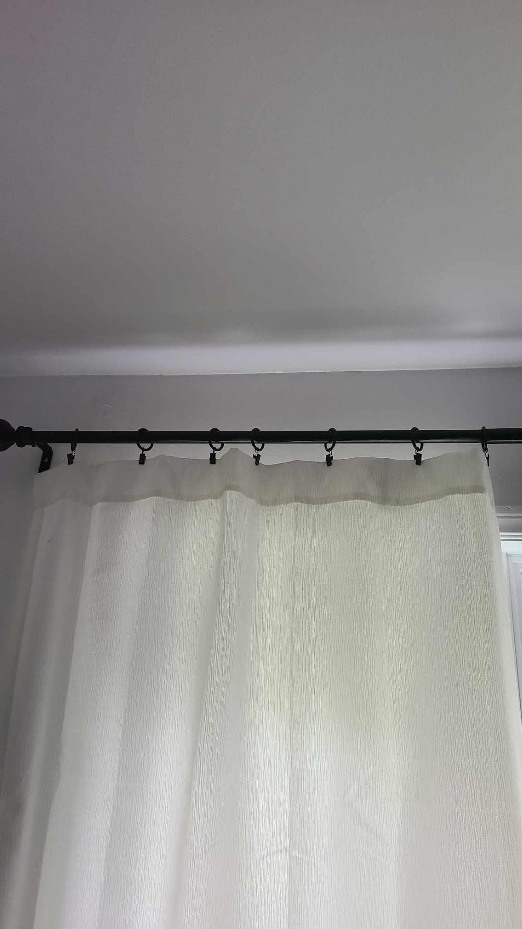 AmazonBasics Anelli Tenda con Clip 25 mm Nero 7 Pezzi
