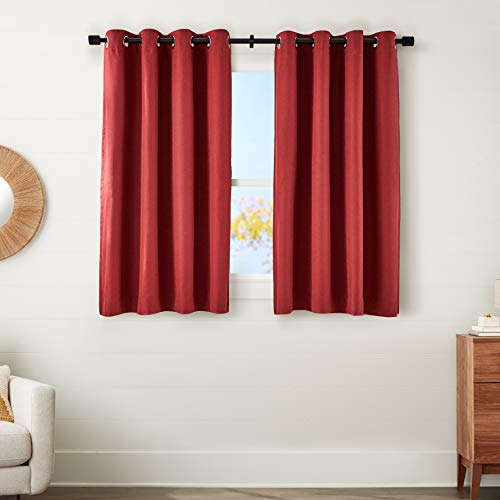 Amazon Basics Mabry Tende Oscuranti Rosse 132x160 cm 2 Pezzi