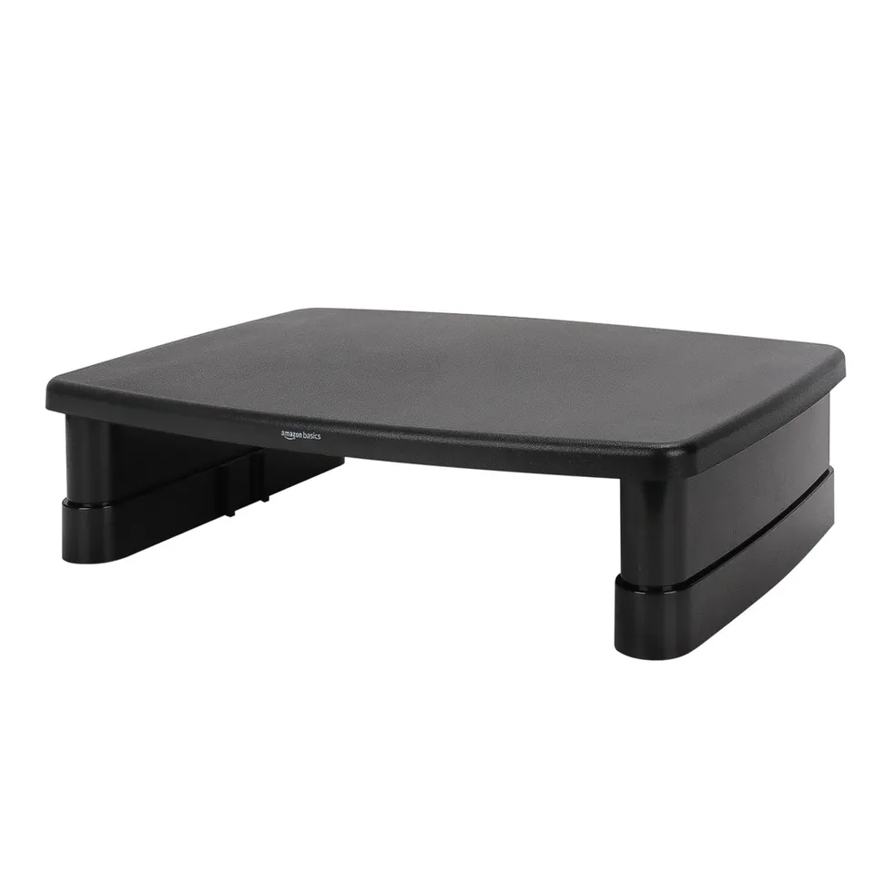 AmazonBasics Supporto Rialzato Monitor Nero 10kg regolabile