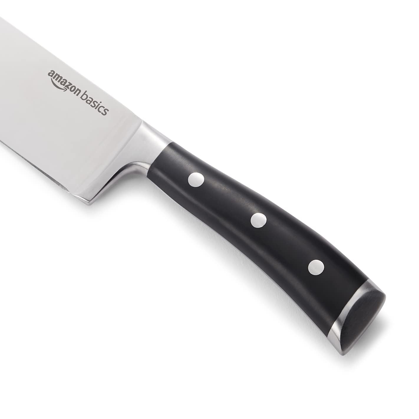 Amazon Basics coltello da chef 20 cm 8 pollici tre rivetti