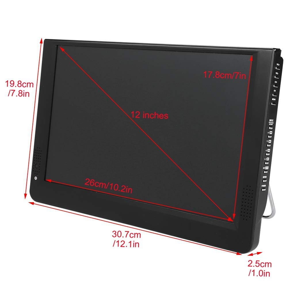 Elprico TV Portatile 12 Pollici 1080P Ricaricabile HDMI USB