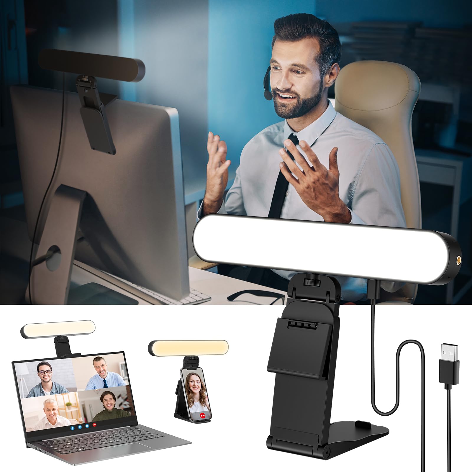 RealPlus luce video LED con supporto 1 pezzo luce morbida