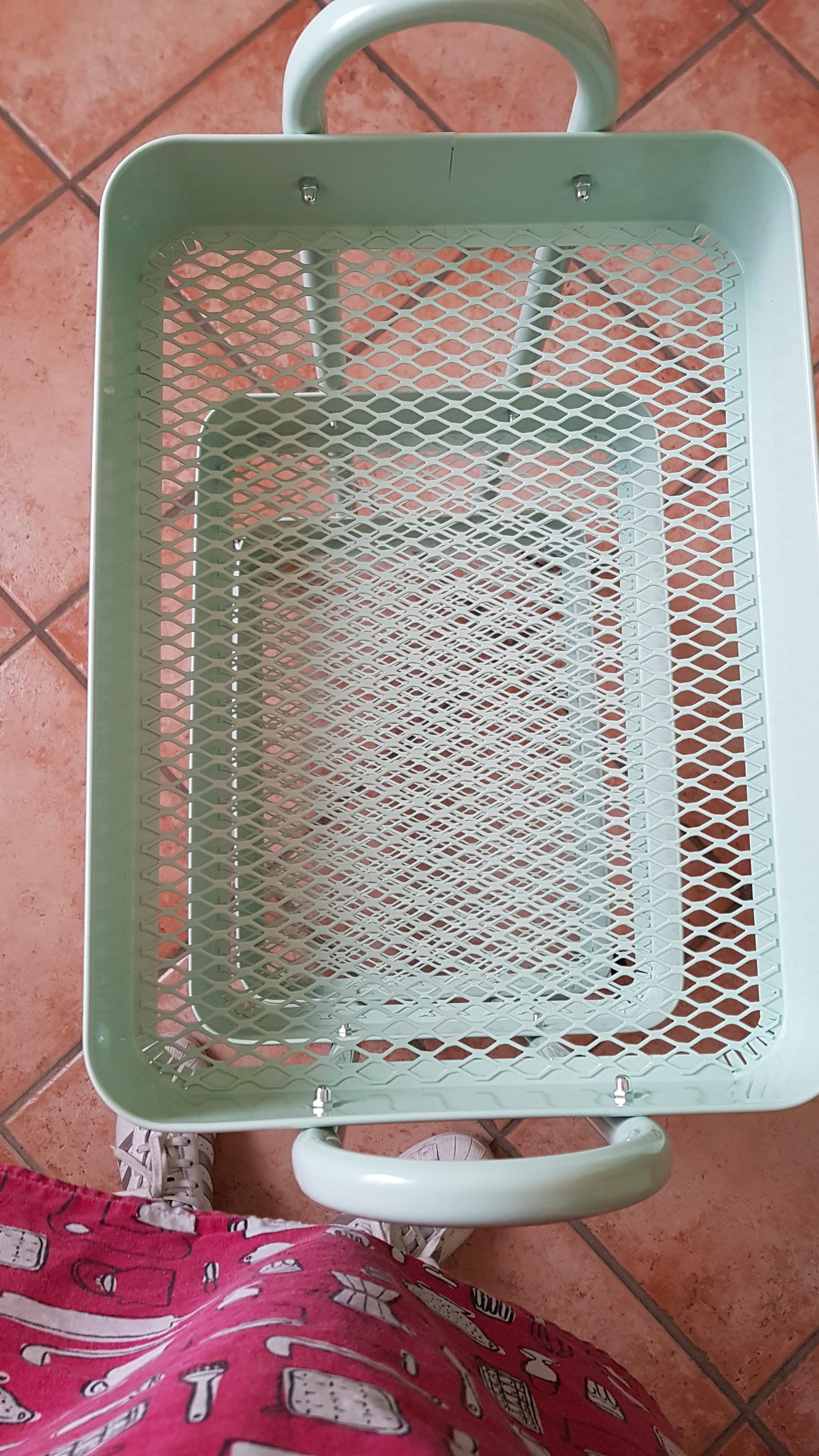 AmazonBasics carrello 3 scomparti verde menta con ruote