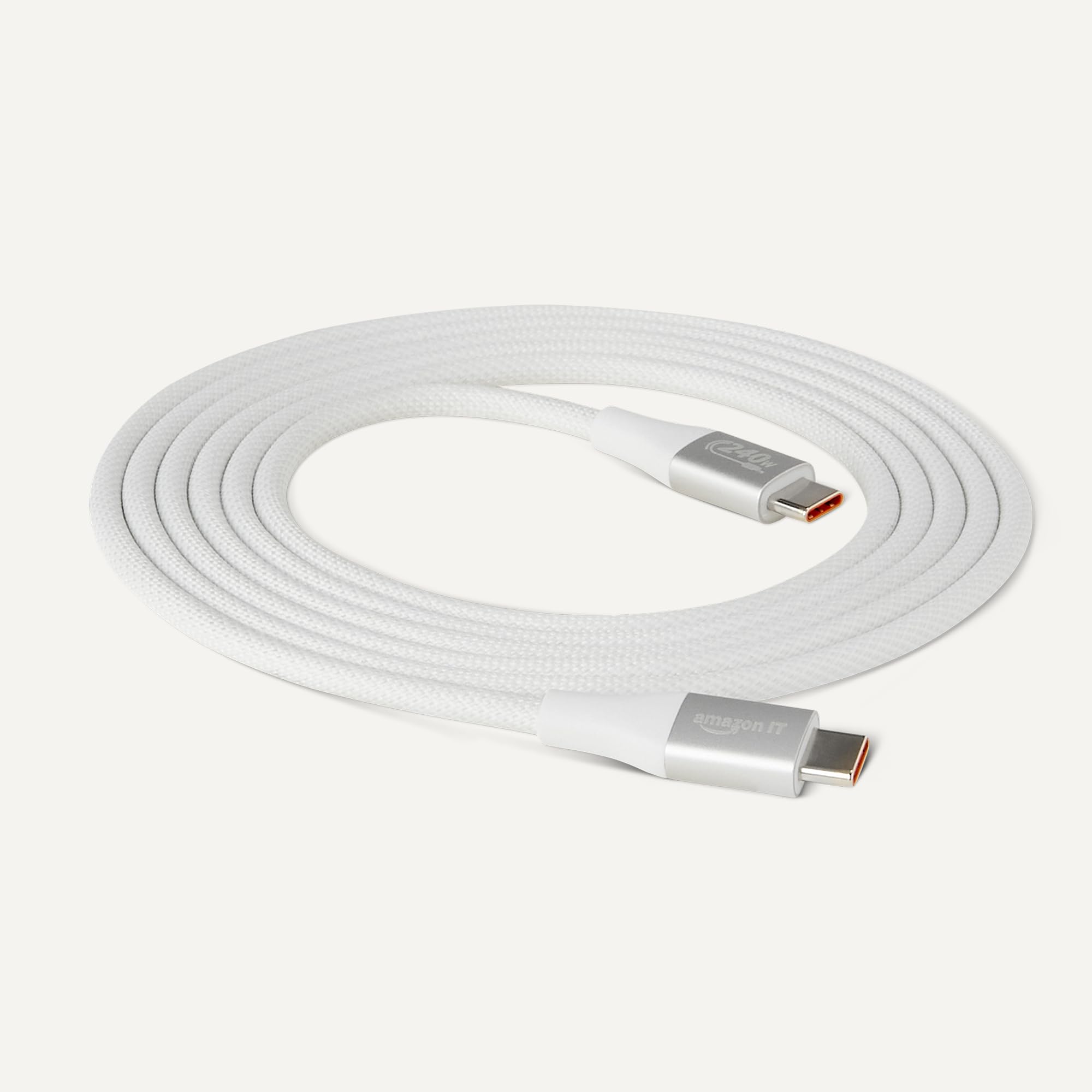 Amazon Basics Cavo USB-C 240W 1,8 m Bianco Confezione da 50
