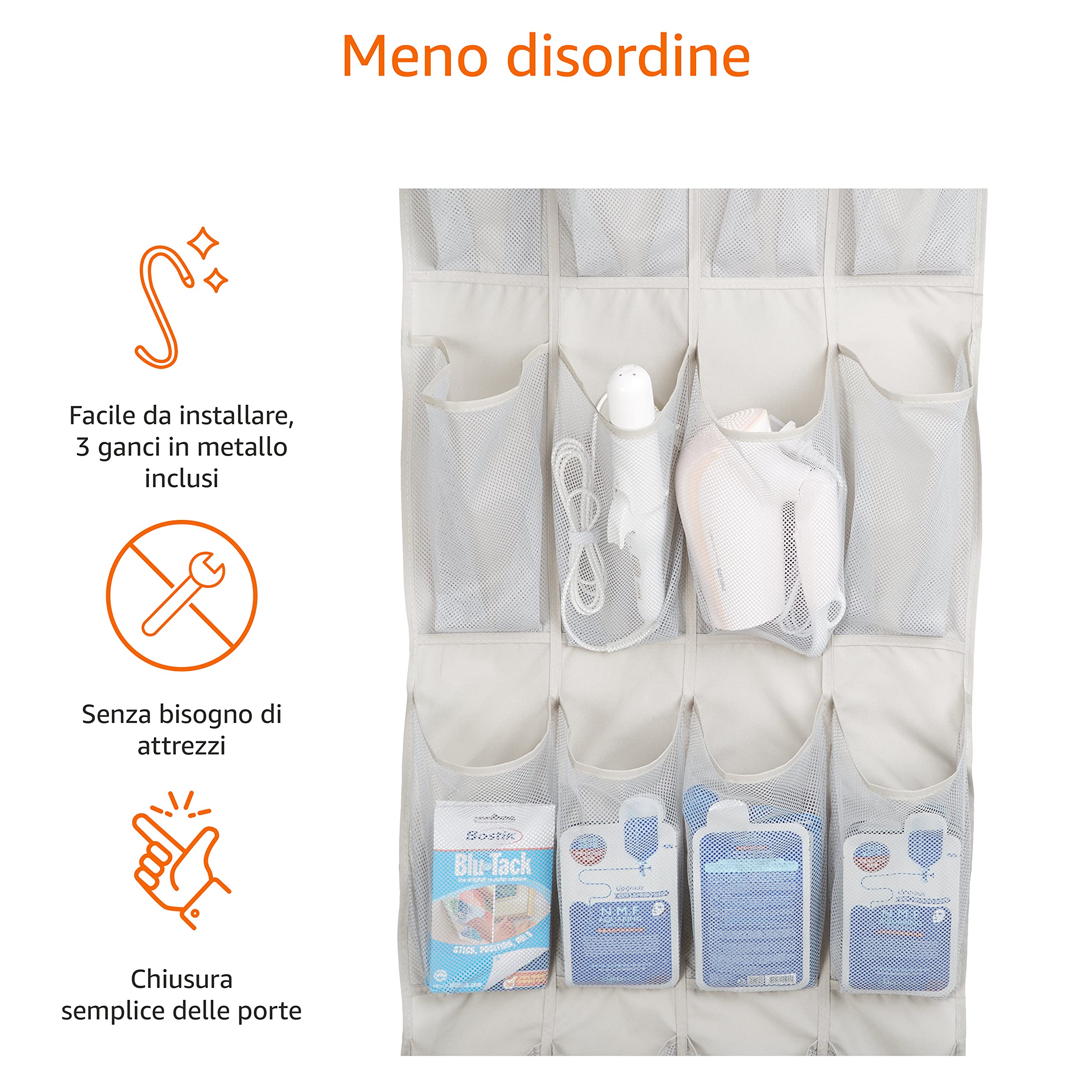 Amazon Basics Scarpiera 24 grigia 48x170 cm