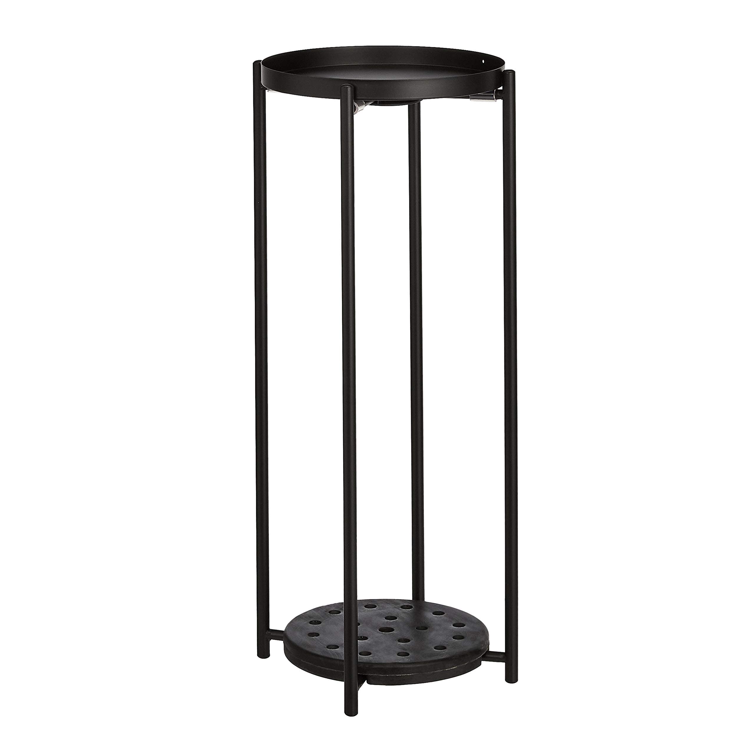 AmazonBasics mobile portapiante rotondo nero acciaio