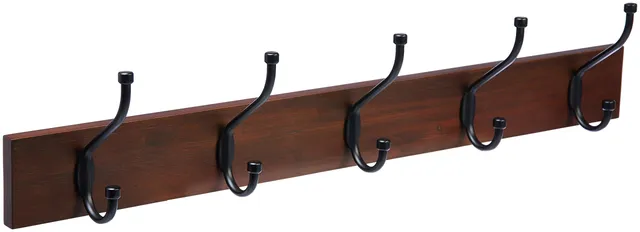 Amazon Basics Appendiabiti da Parete Legno Noce Chiaro 1 pezzo