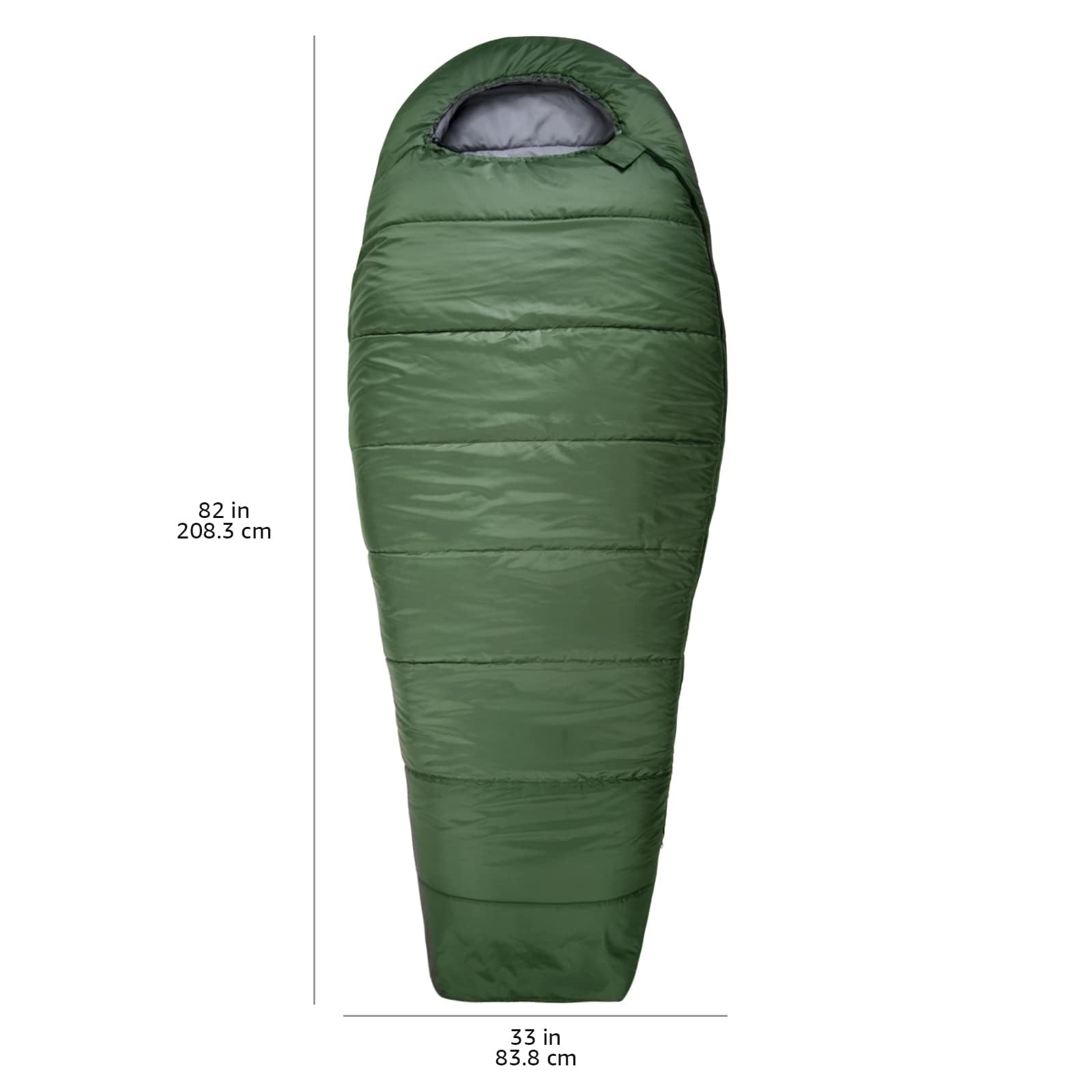 Amazon Basics Sacco a Pelo Mummia -6°C Verde Oliva