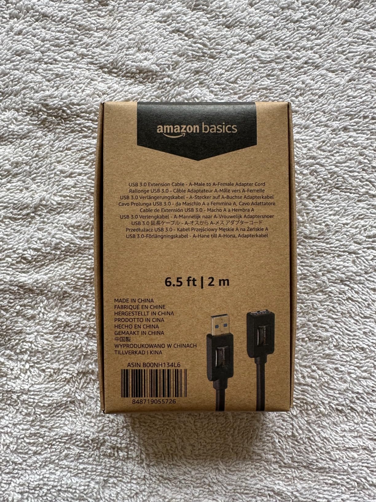 Amazon Basics Cavo Prolunga USB 3.0 3m Nero 4,8Gbps