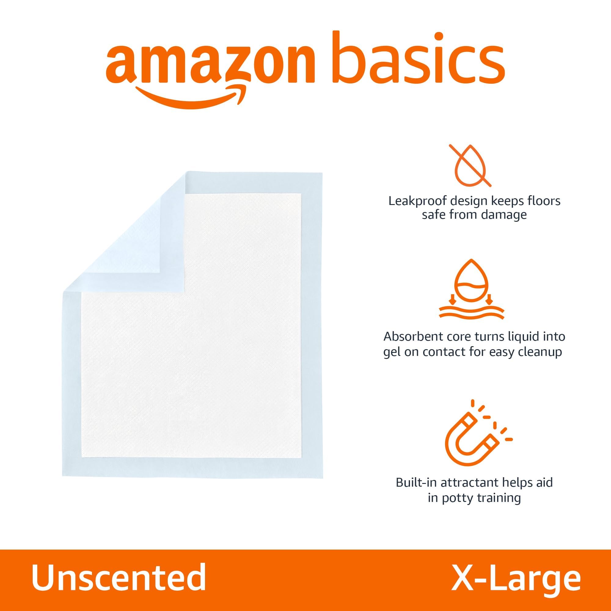 Amazon Basics Tappetini Assorbenti Cani 71x86 cm 40 Pezzi 5 Strati