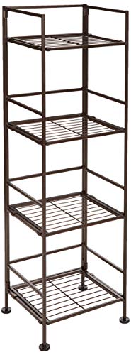 AmazonBasics Scaffale bagno 4 ripiani acciaio cromato