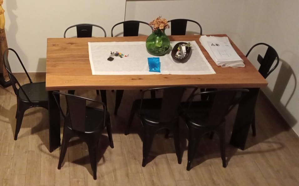 Amazon Basics Sedie Metallo Nere Impilabili Set 4 Pezzi Interno Esterno