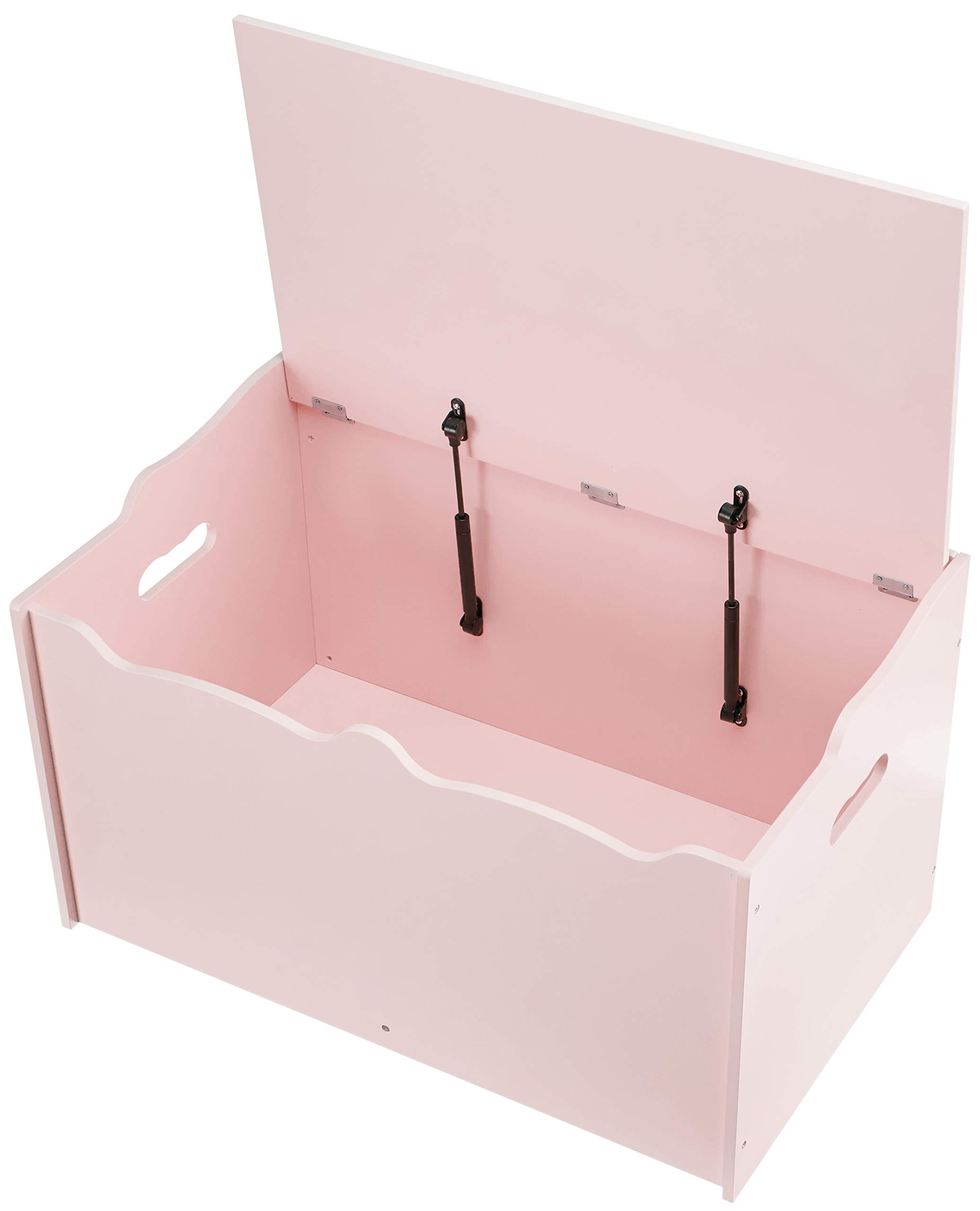 Amazon Basics Scatola Legno Giocattoli Rosa 76 cm con Panca