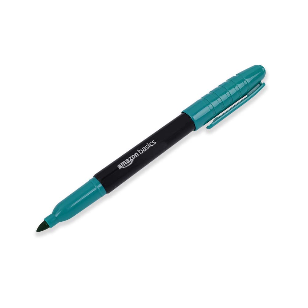 AmazonBasics pennarelli indelebili doppia punta 8 pezzi colori assortiti