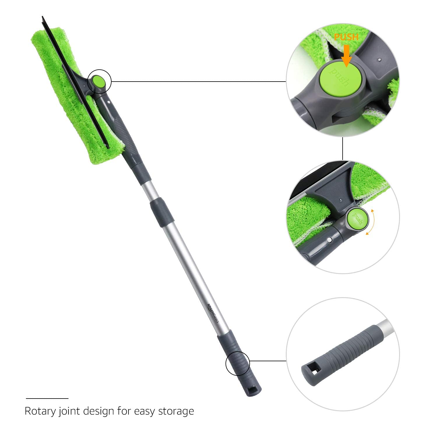 AmazonBasics Lavavetri Telescopico 66-96,5 cm Verde 180°