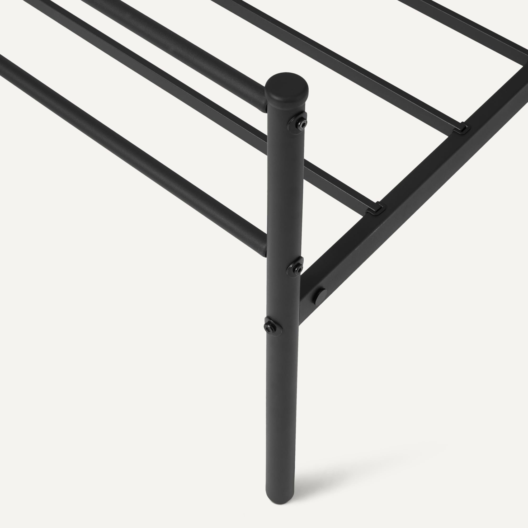 AmazonBasics Giroletto Testiera 90x200 cm Nero Singolo Acciaio