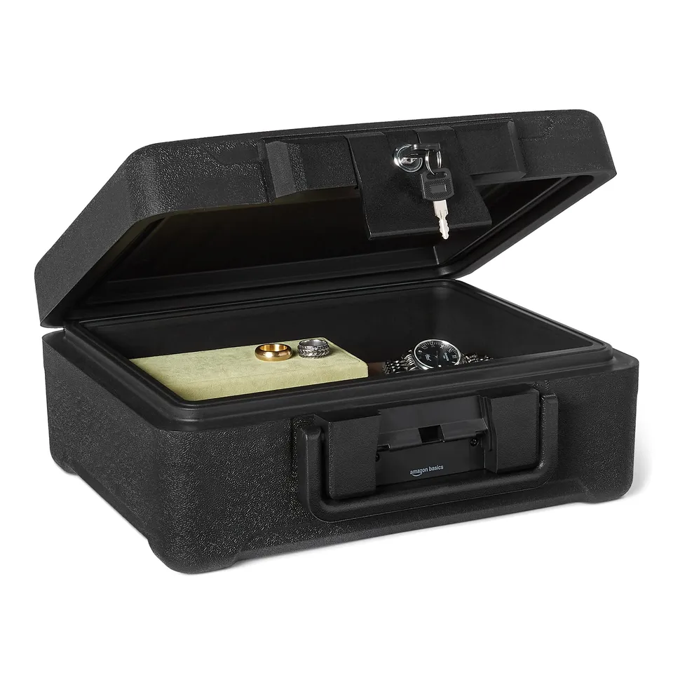Amazon Basics Cassaforte Ignifuga 6,2L Nera a Chiave